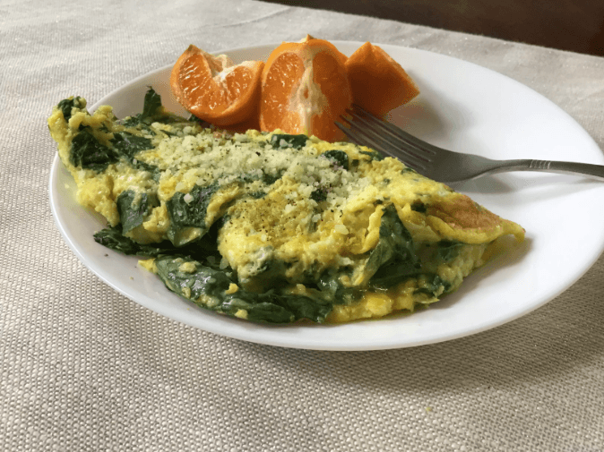 breakfast recipe eggs Baby Spinach Omelet