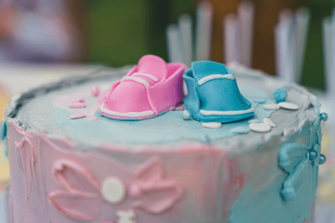 gender reveal cake​